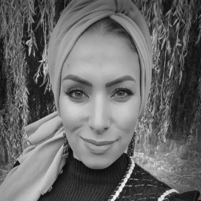 zwart-wit foto van Halima el Ghamarti