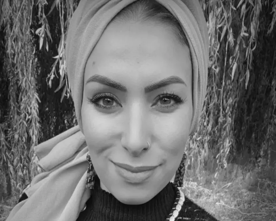 zwart-wit foto van Halima el Ghamarti